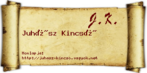 Juhász Kincső névjegykártya