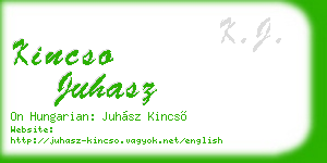 kincso juhasz business card