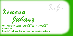 kincso juhasz business card